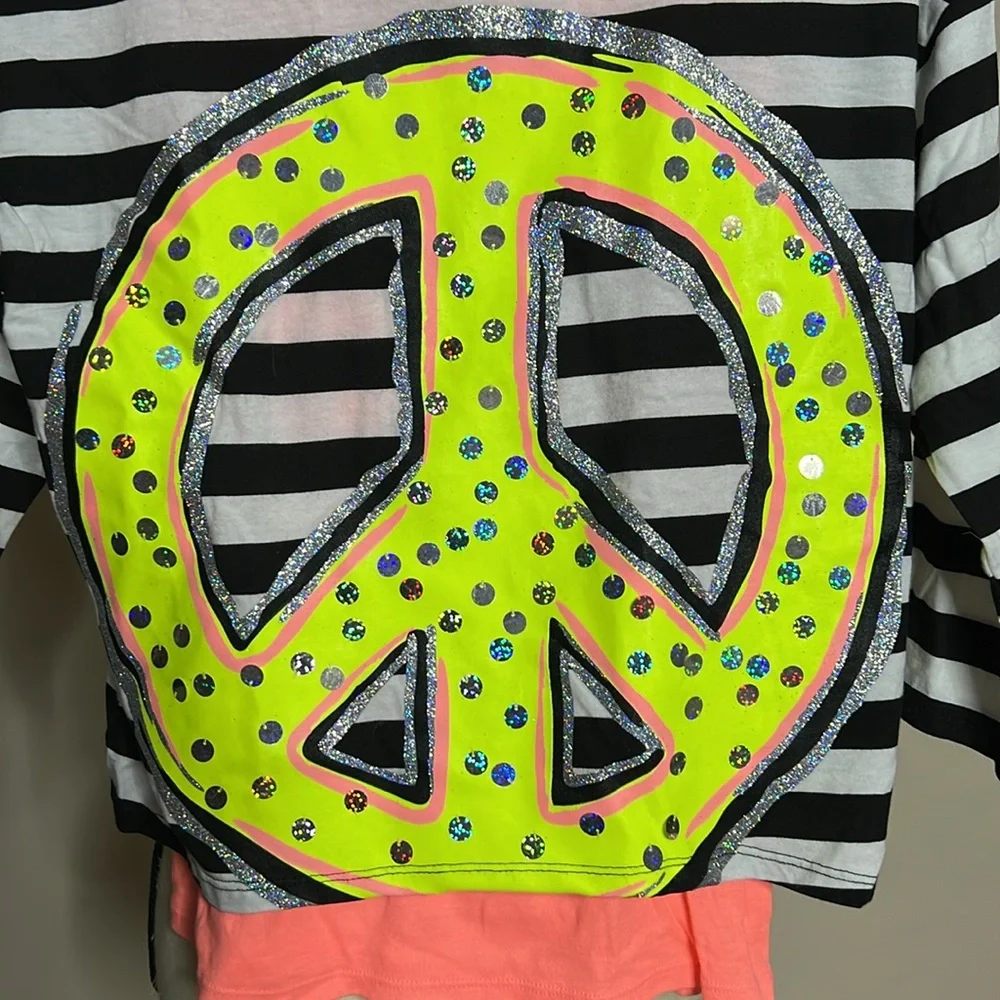 ☮️✌️Justice Peace Stripe Girl Top